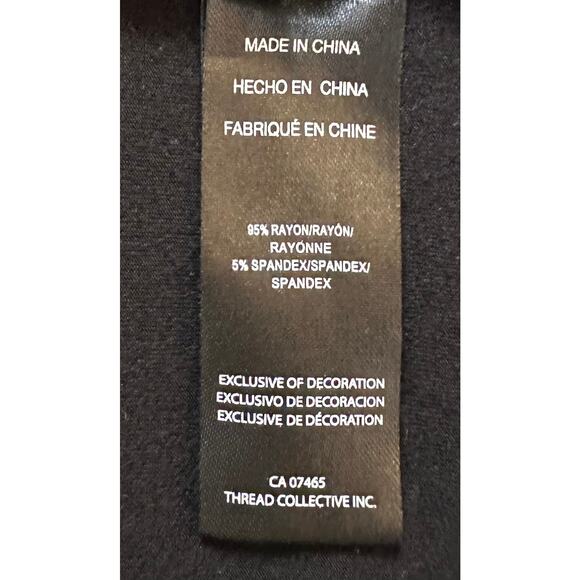 2/$15 Vintage Y2K Bebe Crystal Logo Rainbow Rhinestone Top Black Spellout Size M - Picture 10 of 11